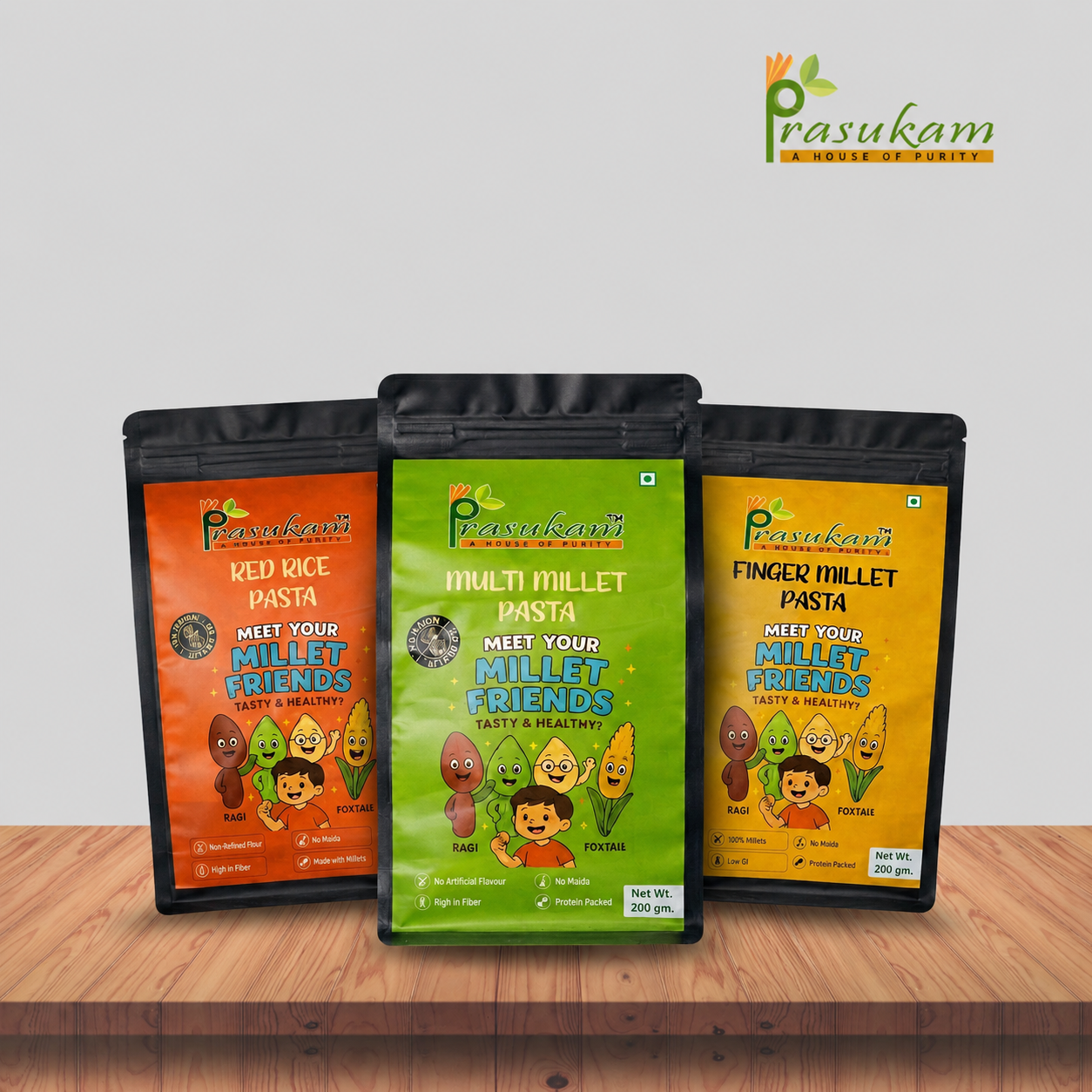 Prasukam Satvik Millet Pasta Combo  No Maida • No Onion • No Garlic