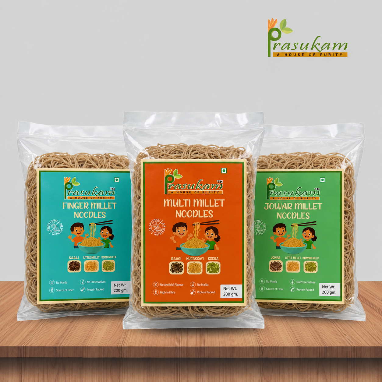 Prasukam Satvik Millet Noodles Combo No Maida • No Onion • No Garlic