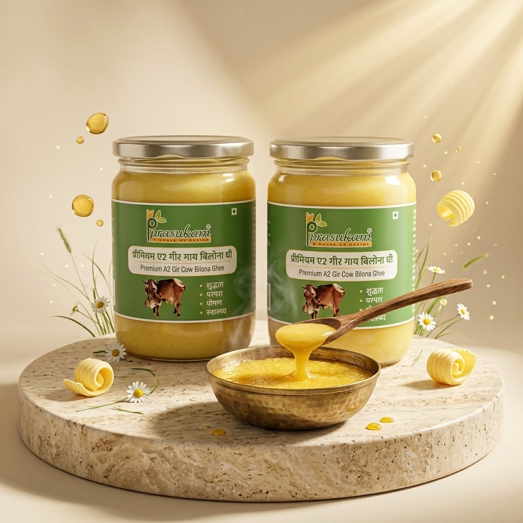 Prasukam A2 Gir Cow Ghee 500ml (Combo of 2)