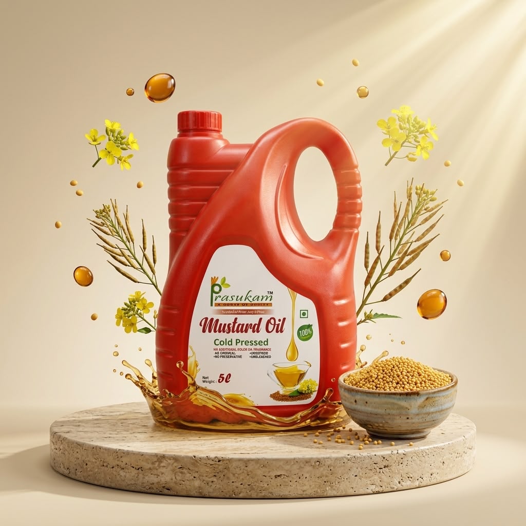 Prasukam Mustard Oil  (Cold Pressed+Single Pressed)