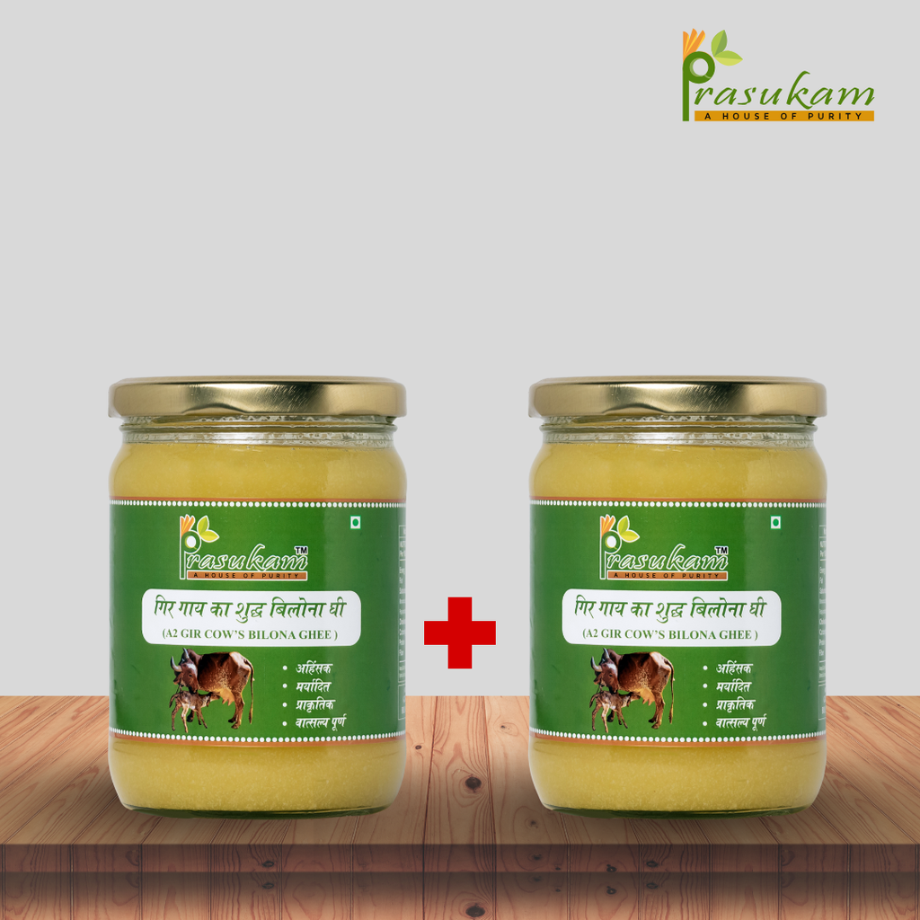Prasukam A2 Gir Cow Ghee 500ml (Combo of 2)