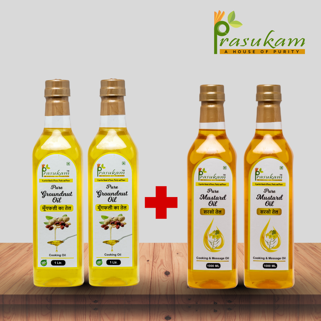 Ground Nut Oil + Mustard Oil ( Combo of 4)