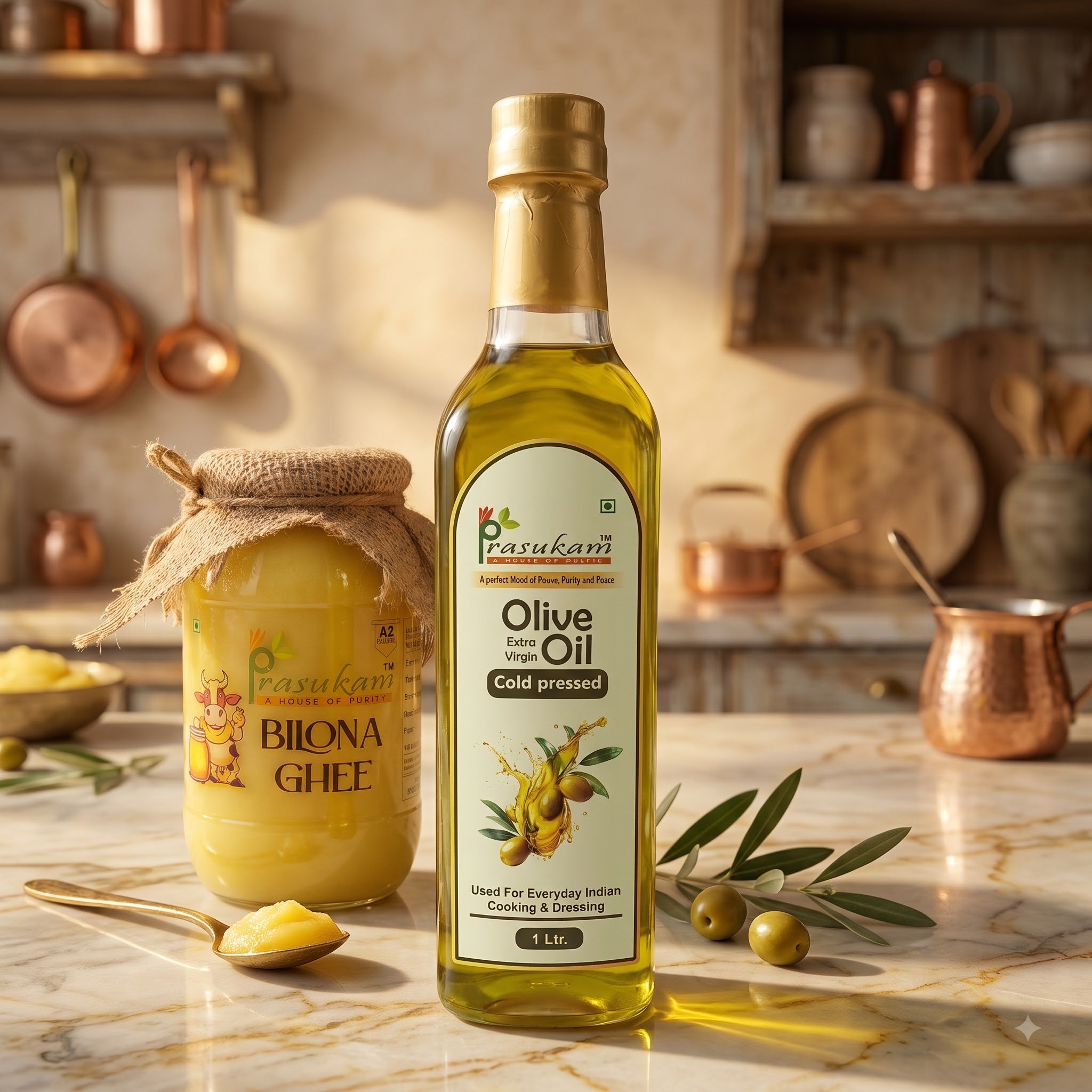 Olive + Bilona Ghee Luxury Duo