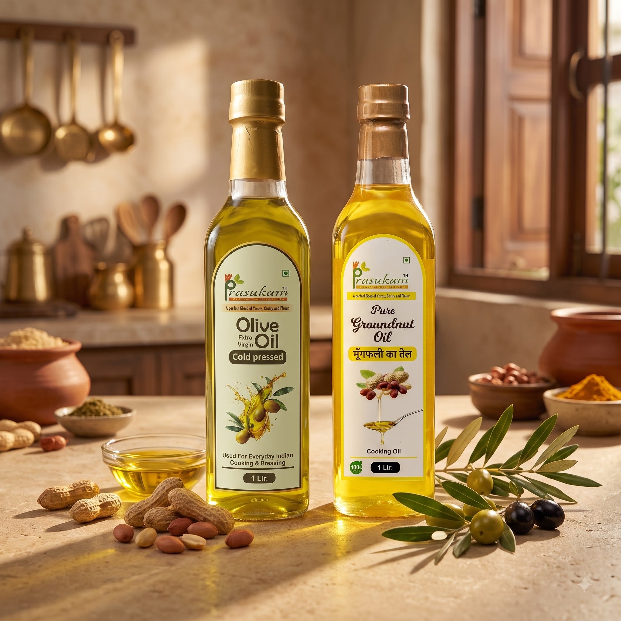 Olive + Groundnut Cooking Duo