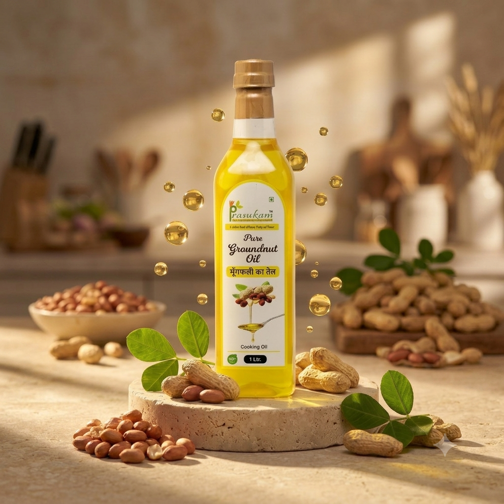 Prasukam Ground Nut Oil (Cold Pressed+Single Pressed)