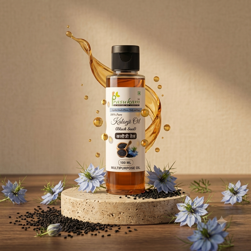 Prasukam Black Kalonji Oil (Cold Pressed + Single Pressed) 100ML